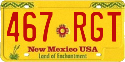 NM license plate 467RGT