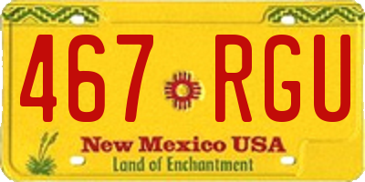 NM license plate 467RGU