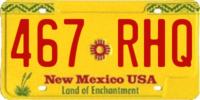 NM license plate 467RHQ