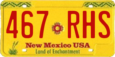 NM license plate 467RHS