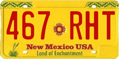 NM license plate 467RHT