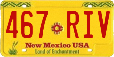 NM license plate 467RIV