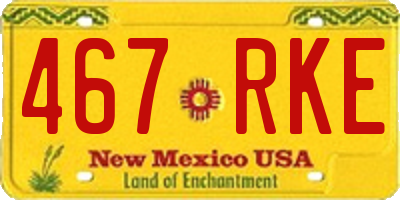 NM license plate 467RKE