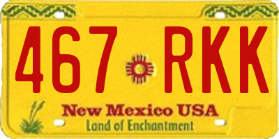 NM license plate 467RKK