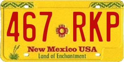 NM license plate 467RKP