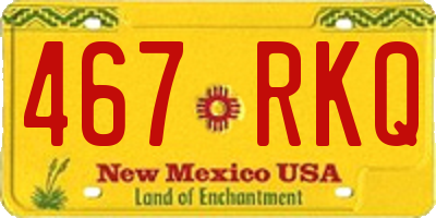 NM license plate 467RKQ