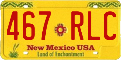 NM license plate 467RLC
