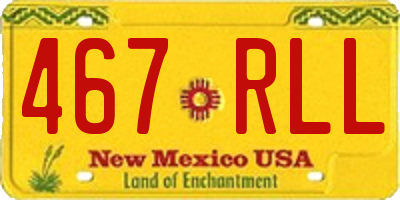 NM license plate 467RLL