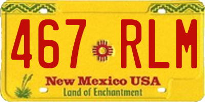 NM license plate 467RLM