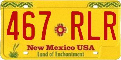 NM license plate 467RLR