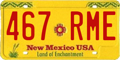 NM license plate 467RME