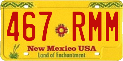 NM license plate 467RMM