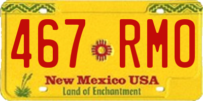 NM license plate 467RMO
