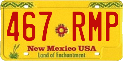 NM license plate 467RMP