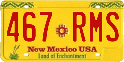 NM license plate 467RMS