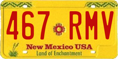NM license plate 467RMV