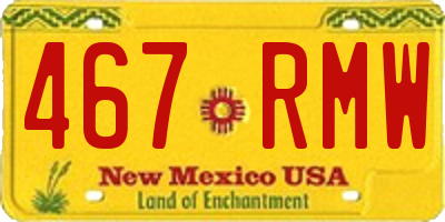 NM license plate 467RMW