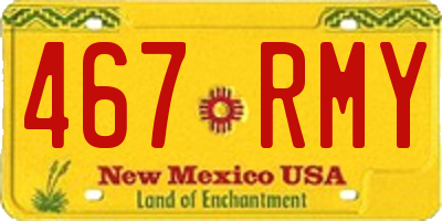 NM license plate 467RMY