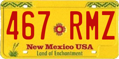 NM license plate 467RMZ
