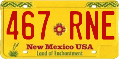 NM license plate 467RNE