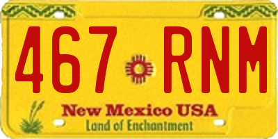 NM license plate 467RNM