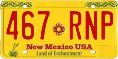 NM license plate 467RNP