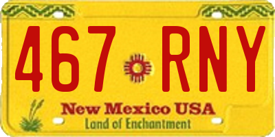 NM license plate 467RNY