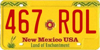 NM license plate 467ROL