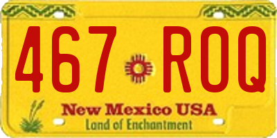 NM license plate 467ROQ