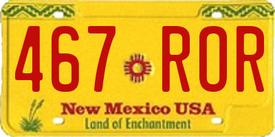 NM license plate 467ROR