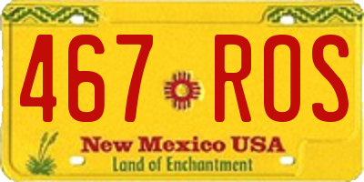 NM license plate 467ROS