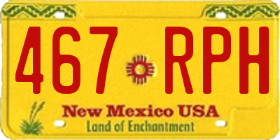 NM license plate 467RPH