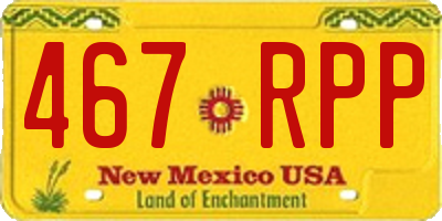 NM license plate 467RPP