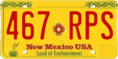 NM license plate 467RPS
