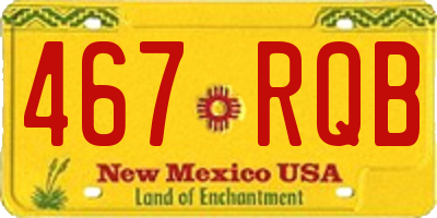 NM license plate 467RQB