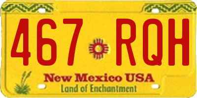 NM license plate 467RQH