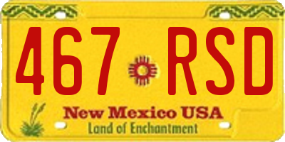 NM license plate 467RSD