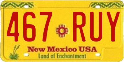 NM license plate 467RUY