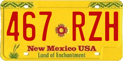 NM license plate 467RZH