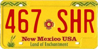 NM license plate 467SHR