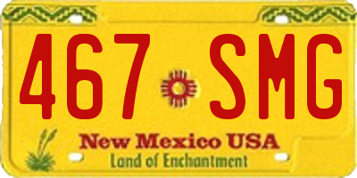 NM license plate 467SMG