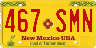 NM license plate 467SMN