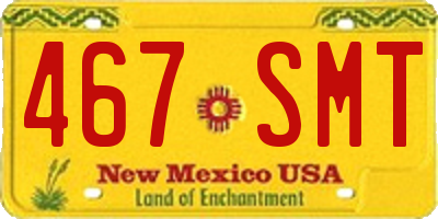 NM license plate 467SMT