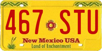 NM license plate 467STU