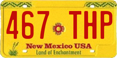 NM license plate 467THP