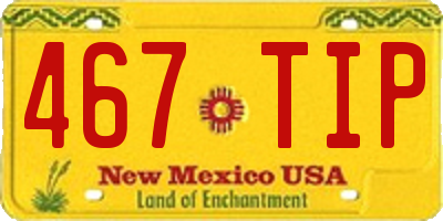 NM license plate 467TIP