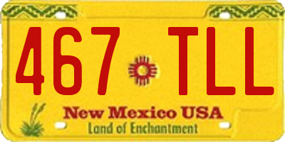 NM license plate 467TLL