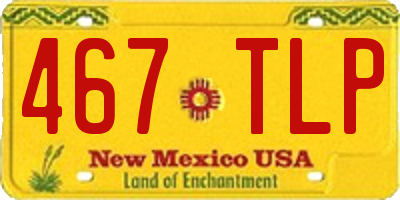 NM license plate 467TLP