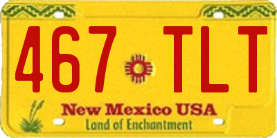 NM license plate 467TLT