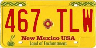 NM license plate 467TLW